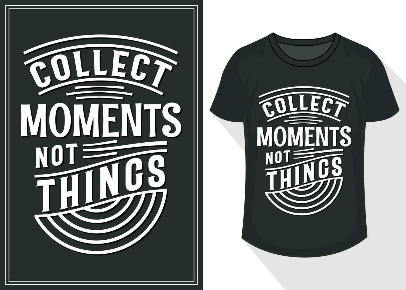coletar momentos não coisas citações tipografia letras para t camisa Projeto. viagem camiseta Projeto vetor