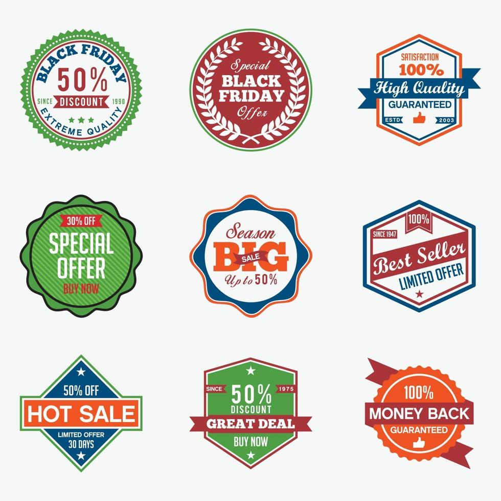 modelos de design de vetor de emblemas de logotipo de venda