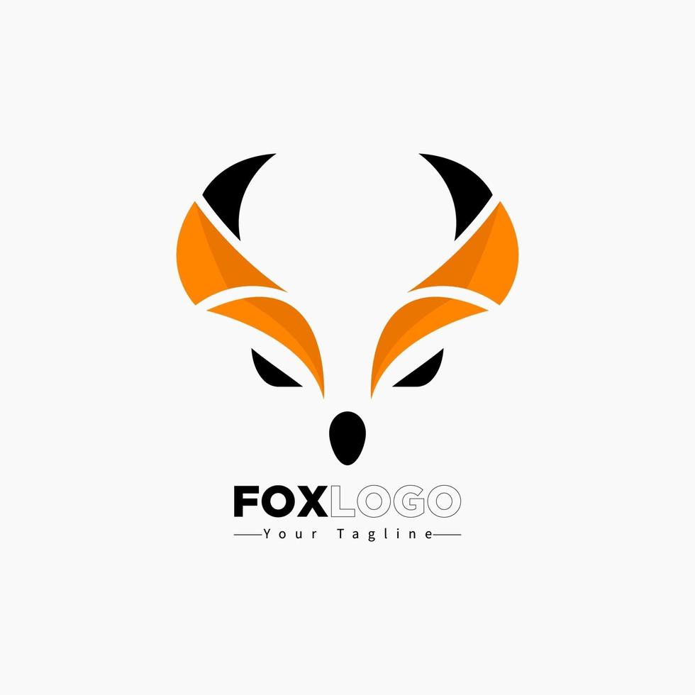 ilustração de design de vetor de símbolo de logotipo de cabeça de raposa criativa design de logotipo