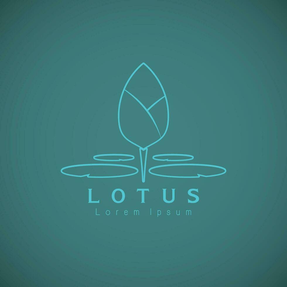 logotipo da flor de lótus vetor