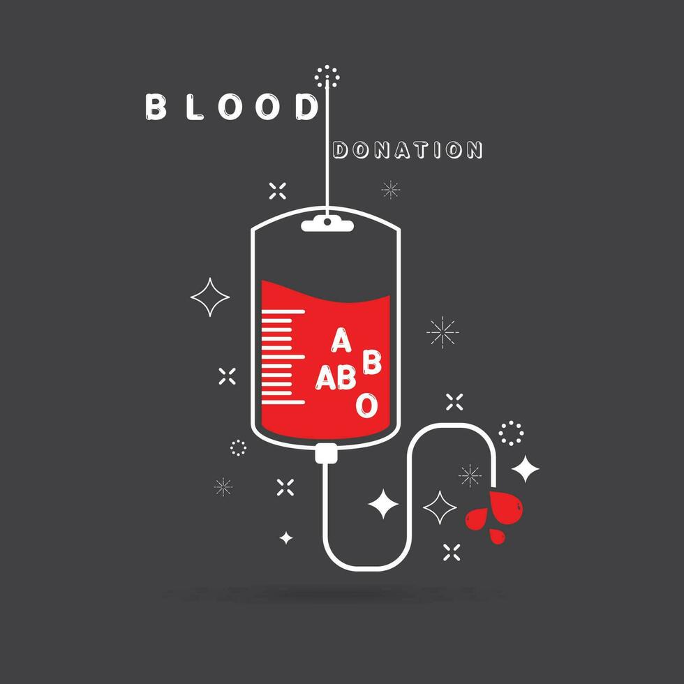 logotipo doação de sangue vetor