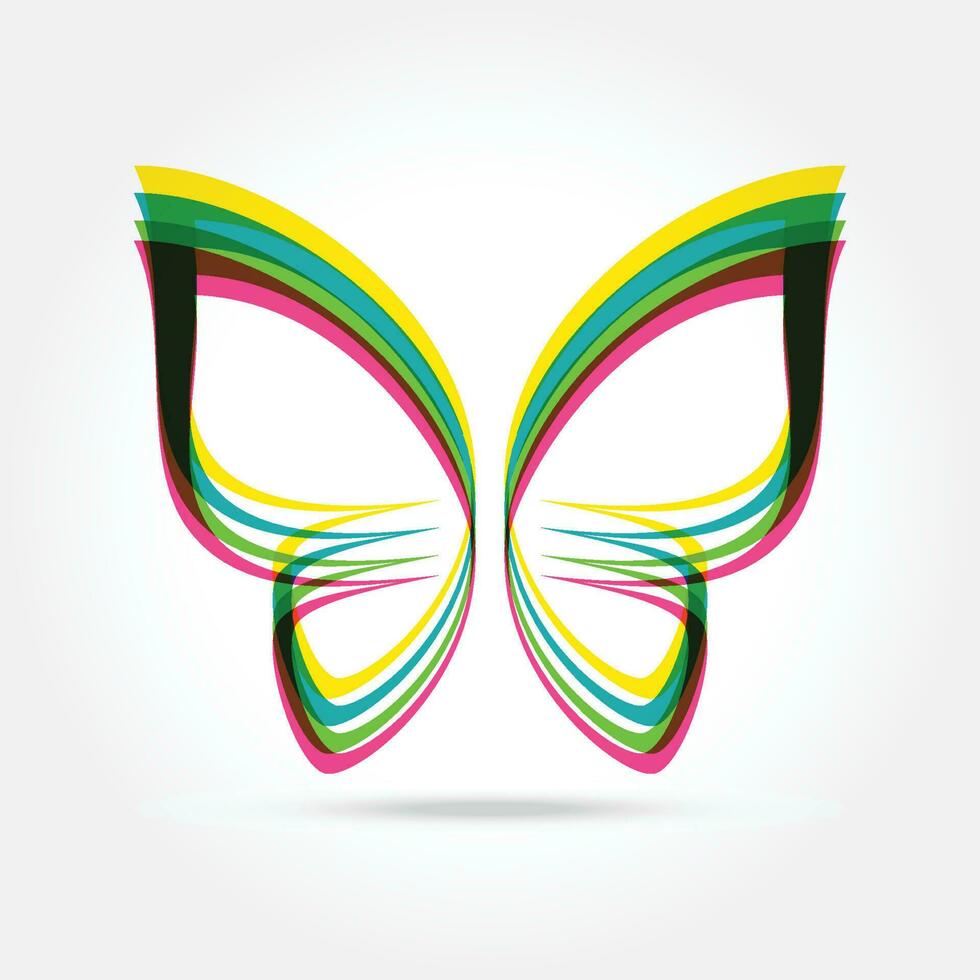 colorida borboleta logotipo vetor