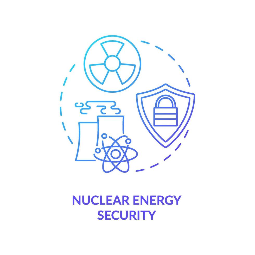 ícone do conceito de segurança de energia nuclear vetor