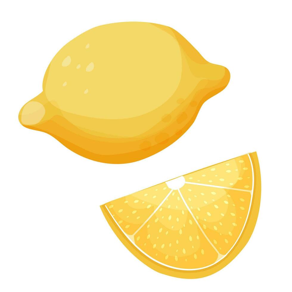 fresco limão citrino fruta dentro quadrinho desenho animado estilo isolado em branco fundo. vetor ilustração