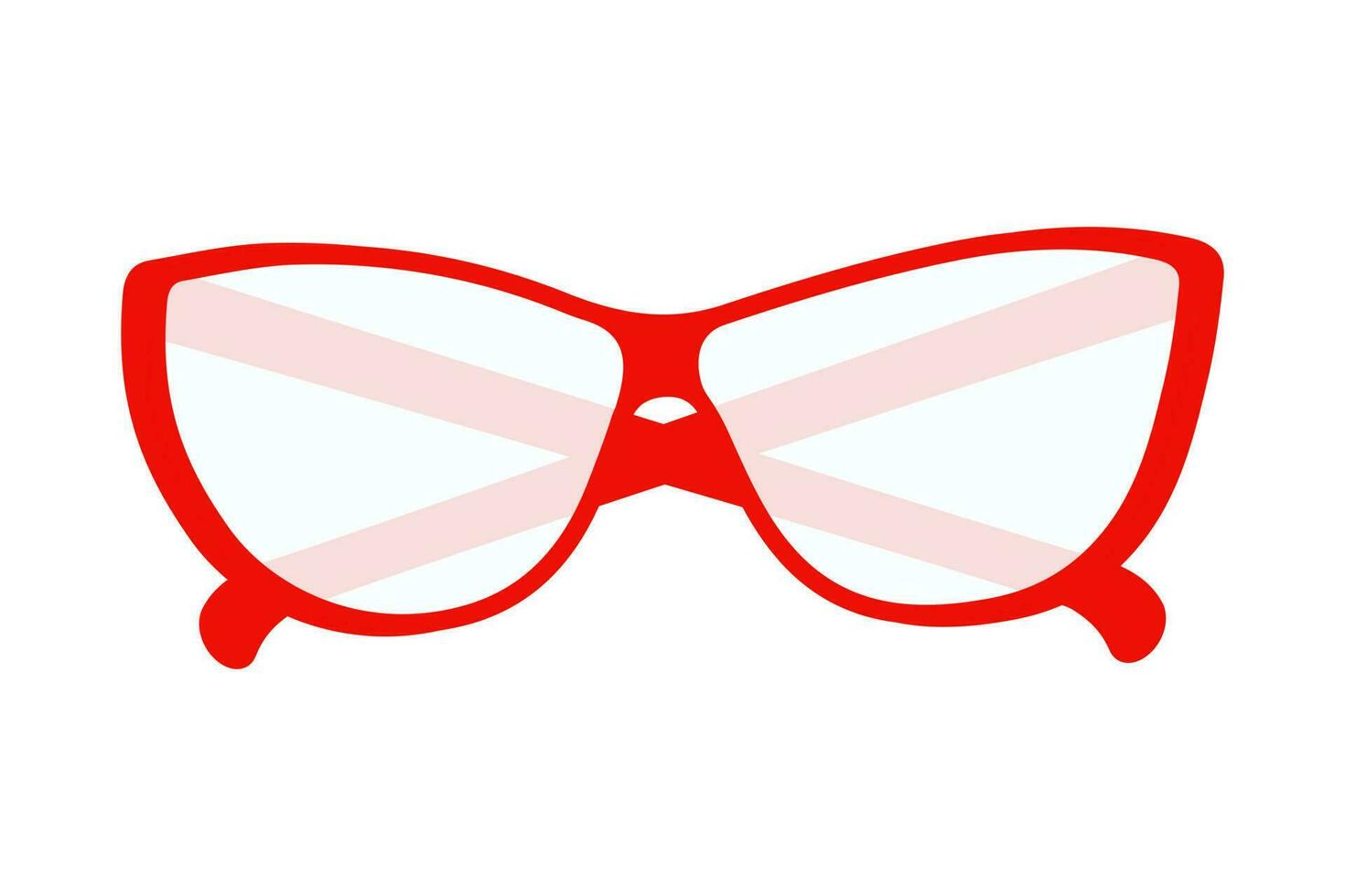 elegante estilizado óculos com transparente lentes dentro vermelho quadro. feliz professores dia. de óculos homem vetor
