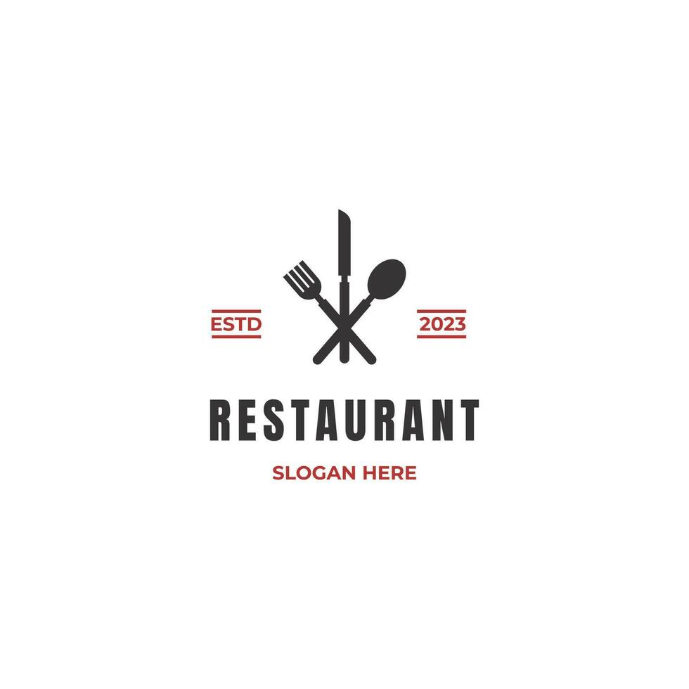 restaurante logotipo Projeto retro hipster vintage vetor
