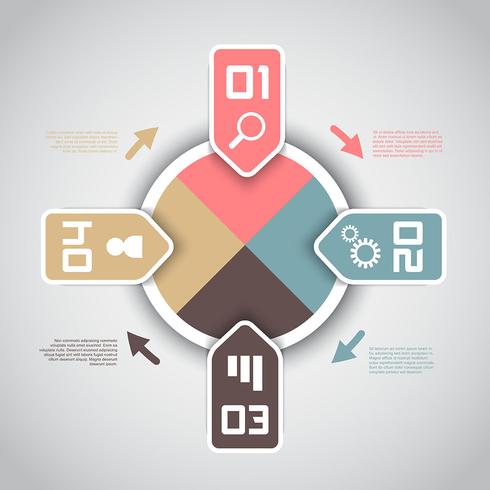 Layout de opções de infografia moderna vetor