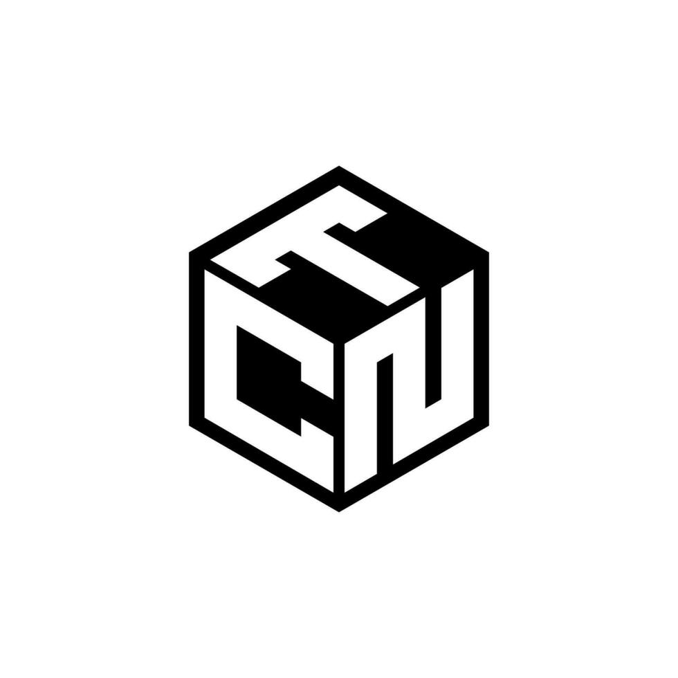 design de logotipo de carta cnt na ilustração. logotipo vetorial, desenhos de caligrafia para logotipo, pôster, convite, etc. vetor