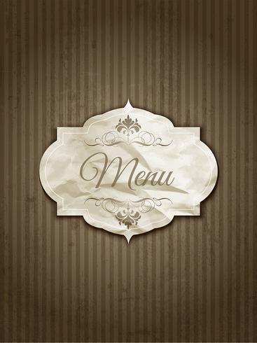 Design do menu do vintage vetor