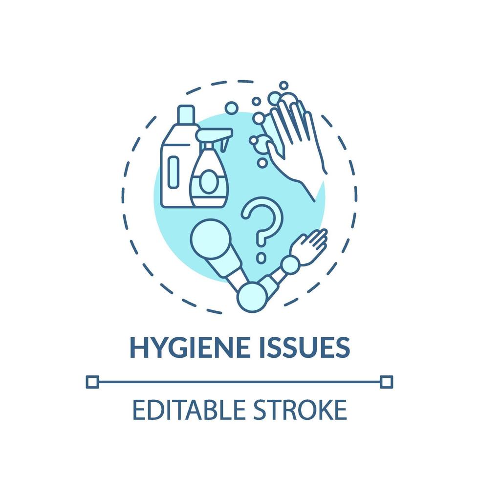 ícone do conceito de questões de higiene vetor
