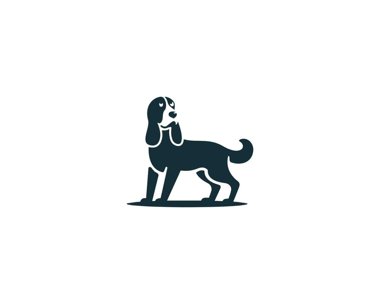 beagle cachorro animais logotipo ícone Projeto vetor conceito modelo ilustração.