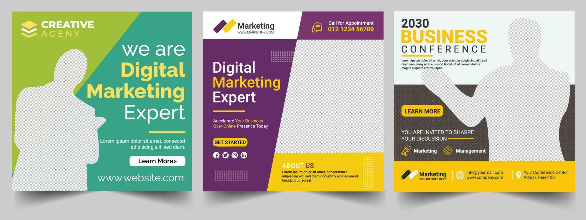 profissional folheto para corporativo inc livre vetor digital marketing agência social meios de comunicação postar modelo corporativo promoção social meios de comunicação rede bandeira pró vetor lei empresa companhia o negócio cartão postal modelo