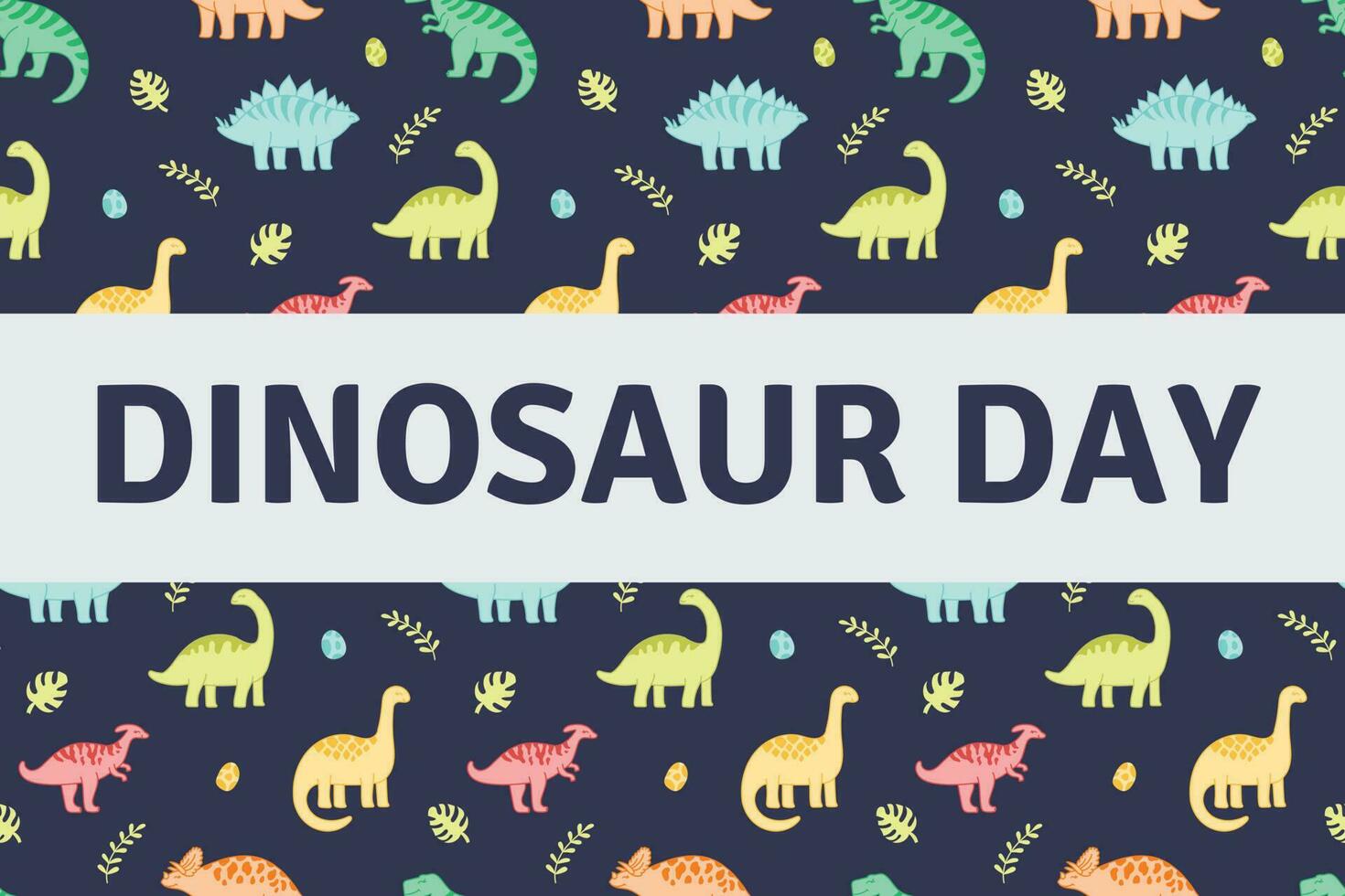 dinossauro dia poster adequado para social meios de comunicação postar vetor