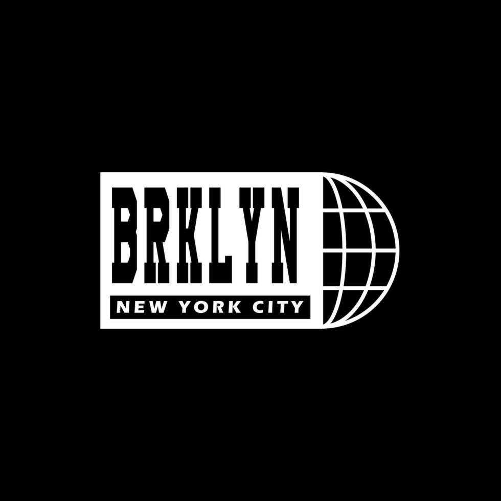 Brooklyn estético streetwear gráfico Projeto Ideias customizar Projeto modelos vetor