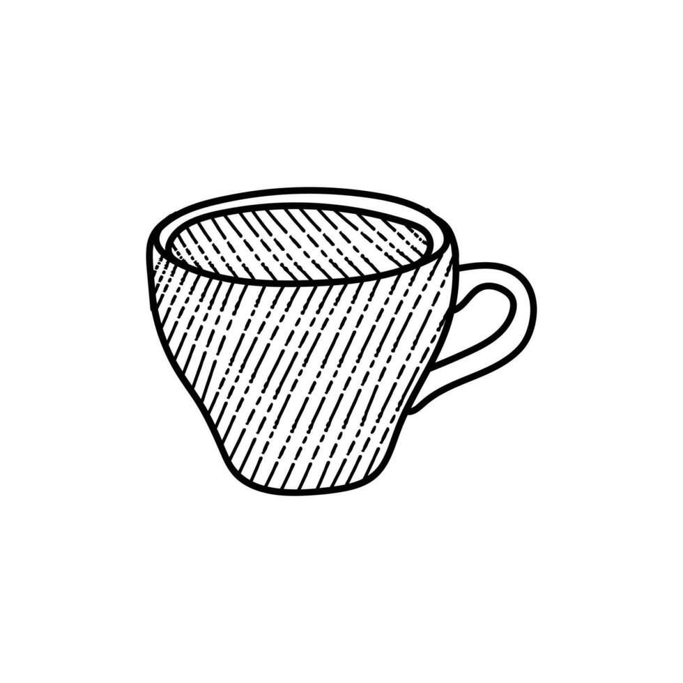 caneca vidro chá linha arte moderno logotipo vetor