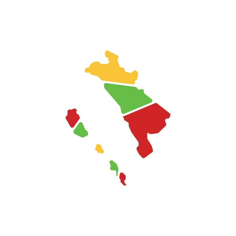 mapa do oeste sumatra colorida criativo Projeto vetor