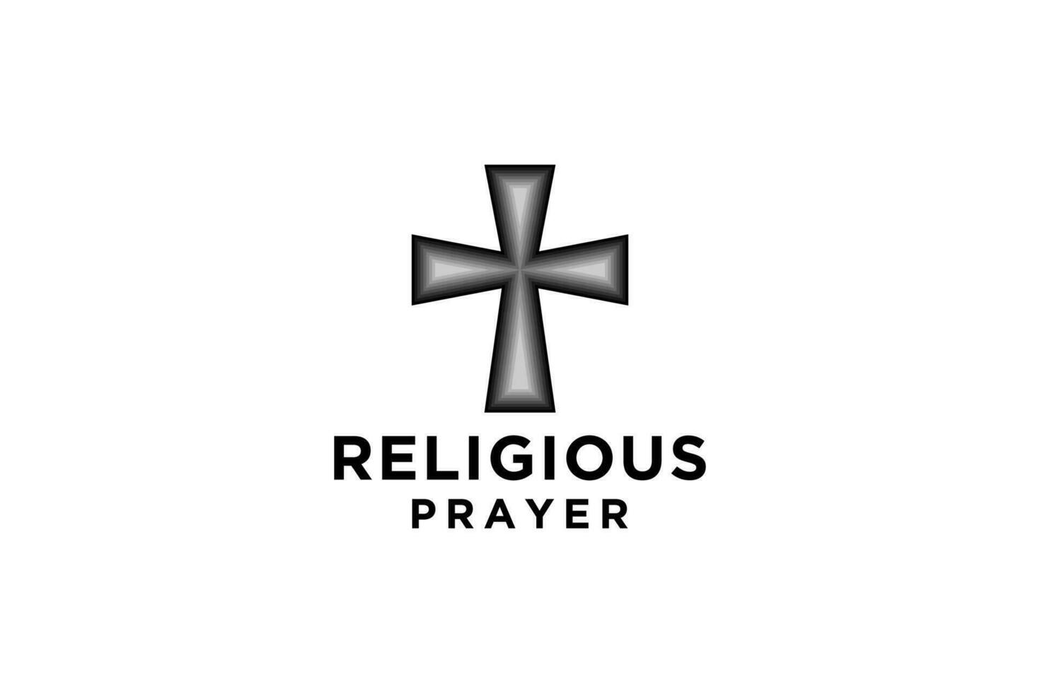 Cruz logotipo Projeto vetor ou logotipo para cristão igreja.