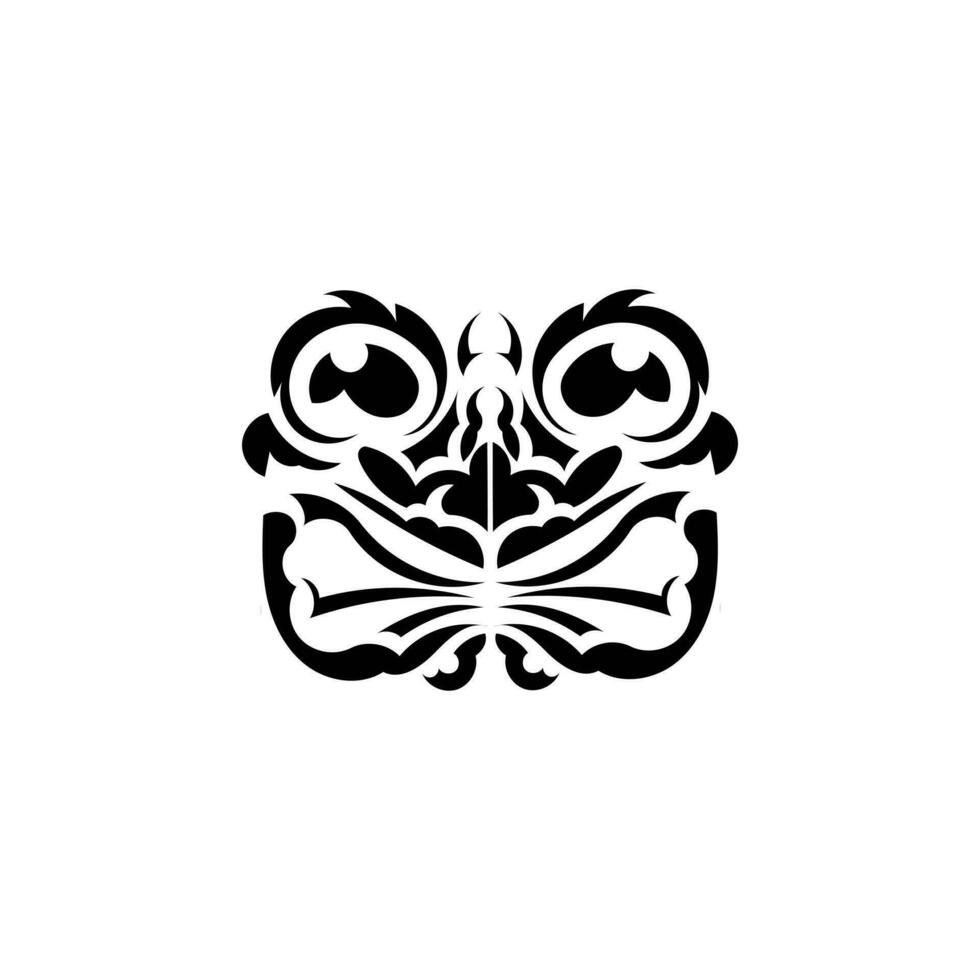 tribal mascarar. Preto tatuagem dentro a estilo do a antigo tribos. havaiano estilo. vetor ilustração isolado em branco fundo.