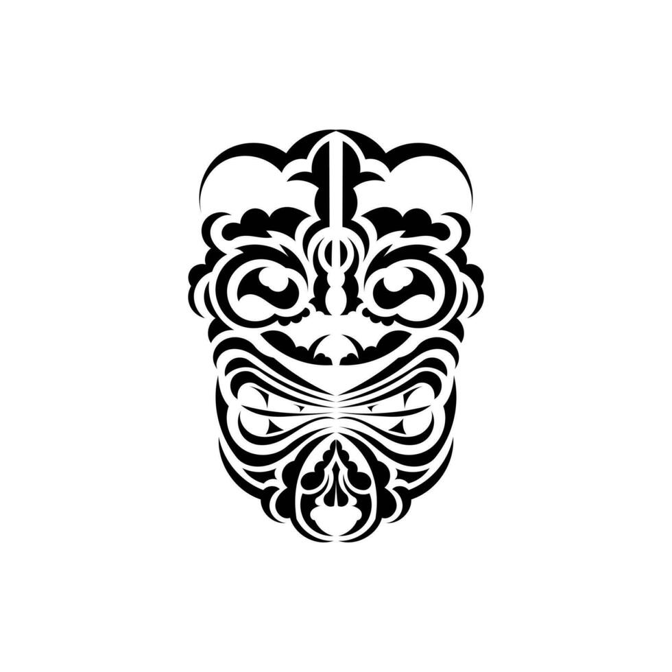 padronizar mascarar. Preto tatuagem dentro a estilo do a antigo tribos. maori estilo. vetor sobre branco fundo.