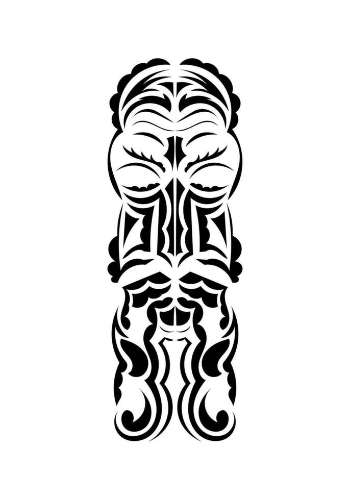 mascarar dentro a estilo do a antigo tribos. tatuagem padrões. isolado em branco fundo. vetor ilustração.