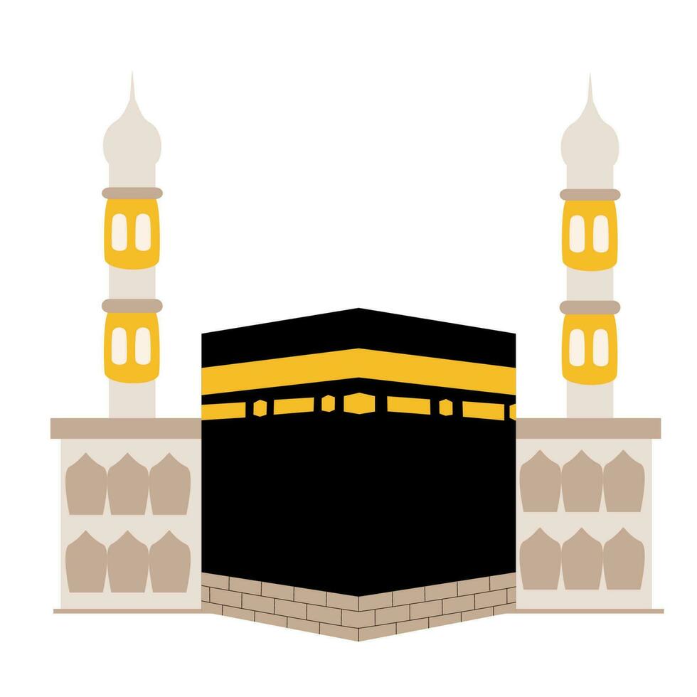 kaaba islâmico construção ilustração vetor