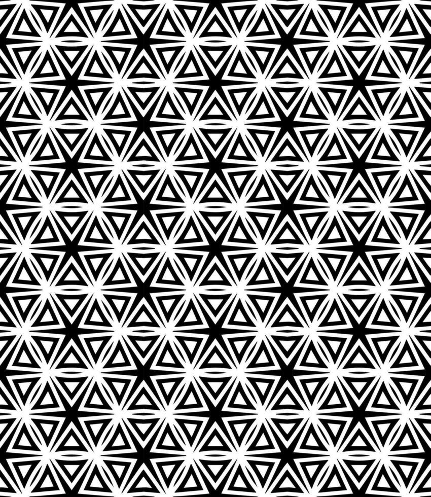 padrão abstrato sem emenda preto e branco. fundo e pano de fundo. design ornamental em tons de cinza. vetor