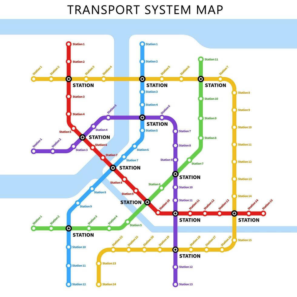 cidade metrô subterrâneo transporte mapa ou esquema vetor