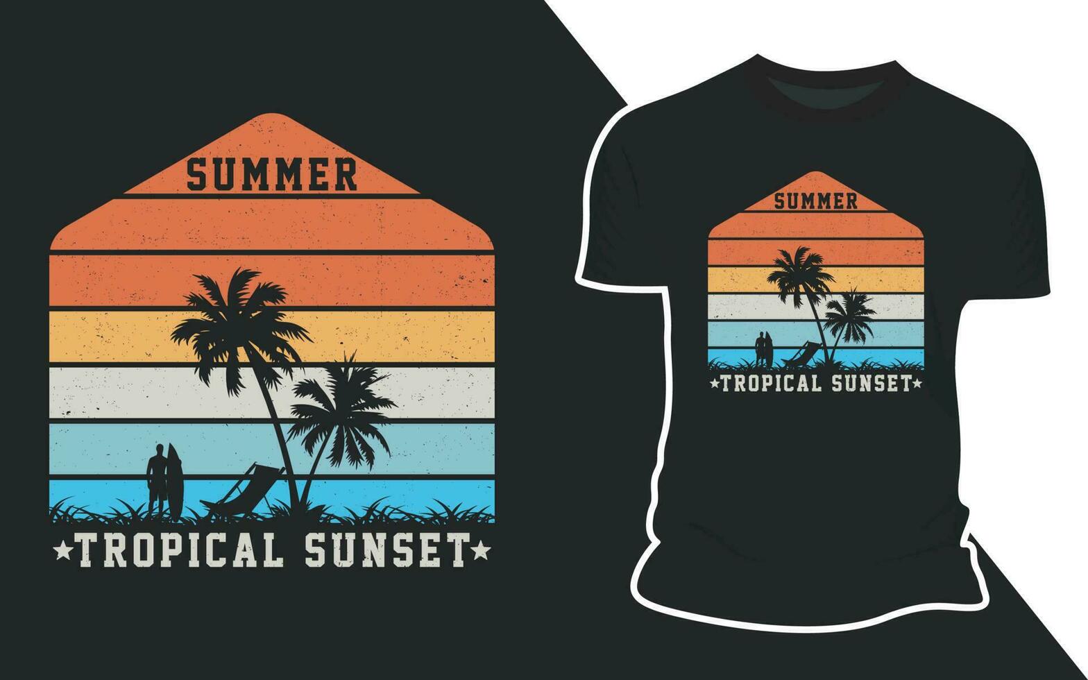 verão de praia ao ar livre vetor t camisa Projeto gráficos