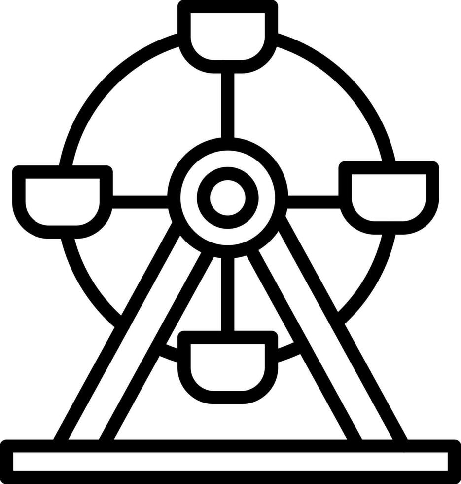 design de ícone de vetor de roda gigante