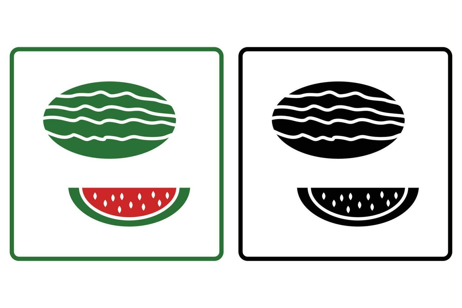 Melancia ícone. ícone relacionado para frutas. sólido ícone estilo. simples vetor Projeto editável