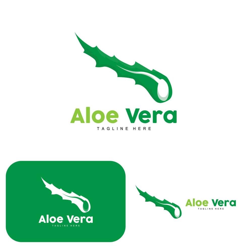 aloés vera logotipo, verde plantar projeto, tradicional remédio e pele Cuidado plantar vetor, cabelo Cuidado, símbolo ícone ilustração vetor