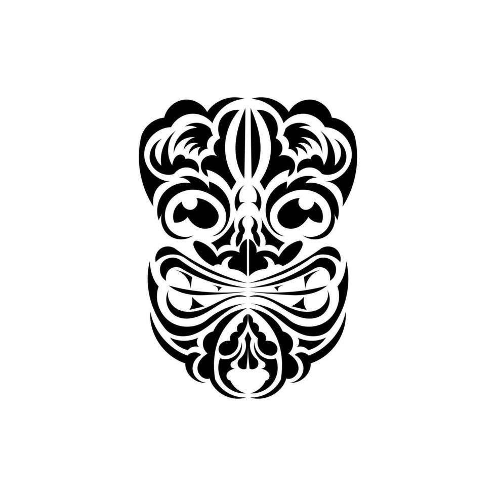 padronizar mascarar. tradicional totem símbolo. maori estilo. vetor sobre branco fundo.