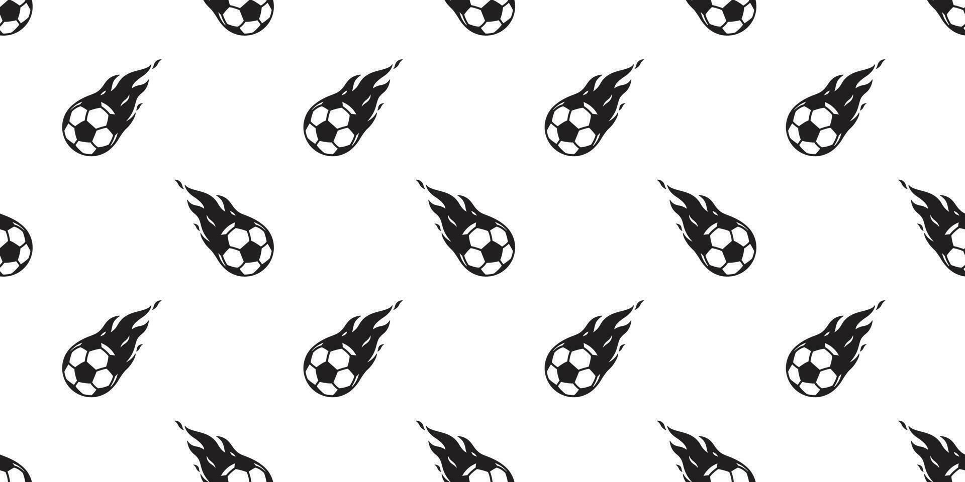futebol bola desatado padronizar futebol vetor fogo telha fundo cachecol isolado repetir papel de parede