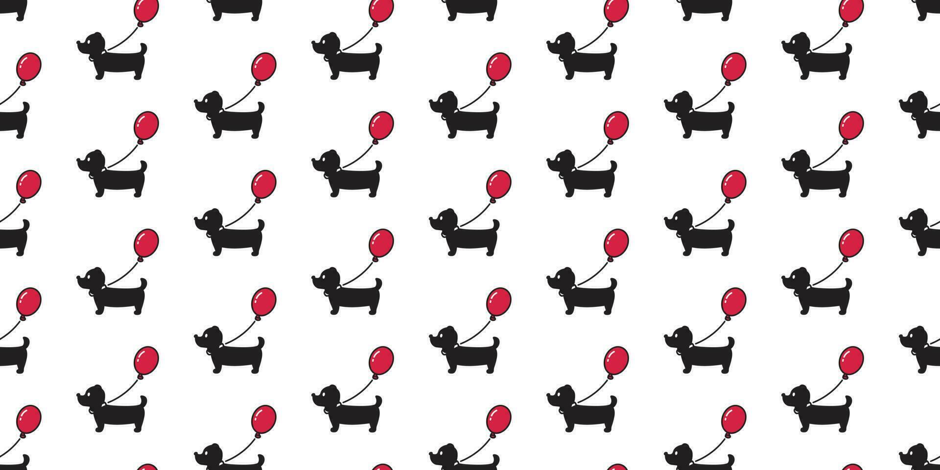 cachorro desatado padronizar dachshund vetor balão cachorro cachecol isolado desenho animado ilustração repetir papel de parede telha fundo