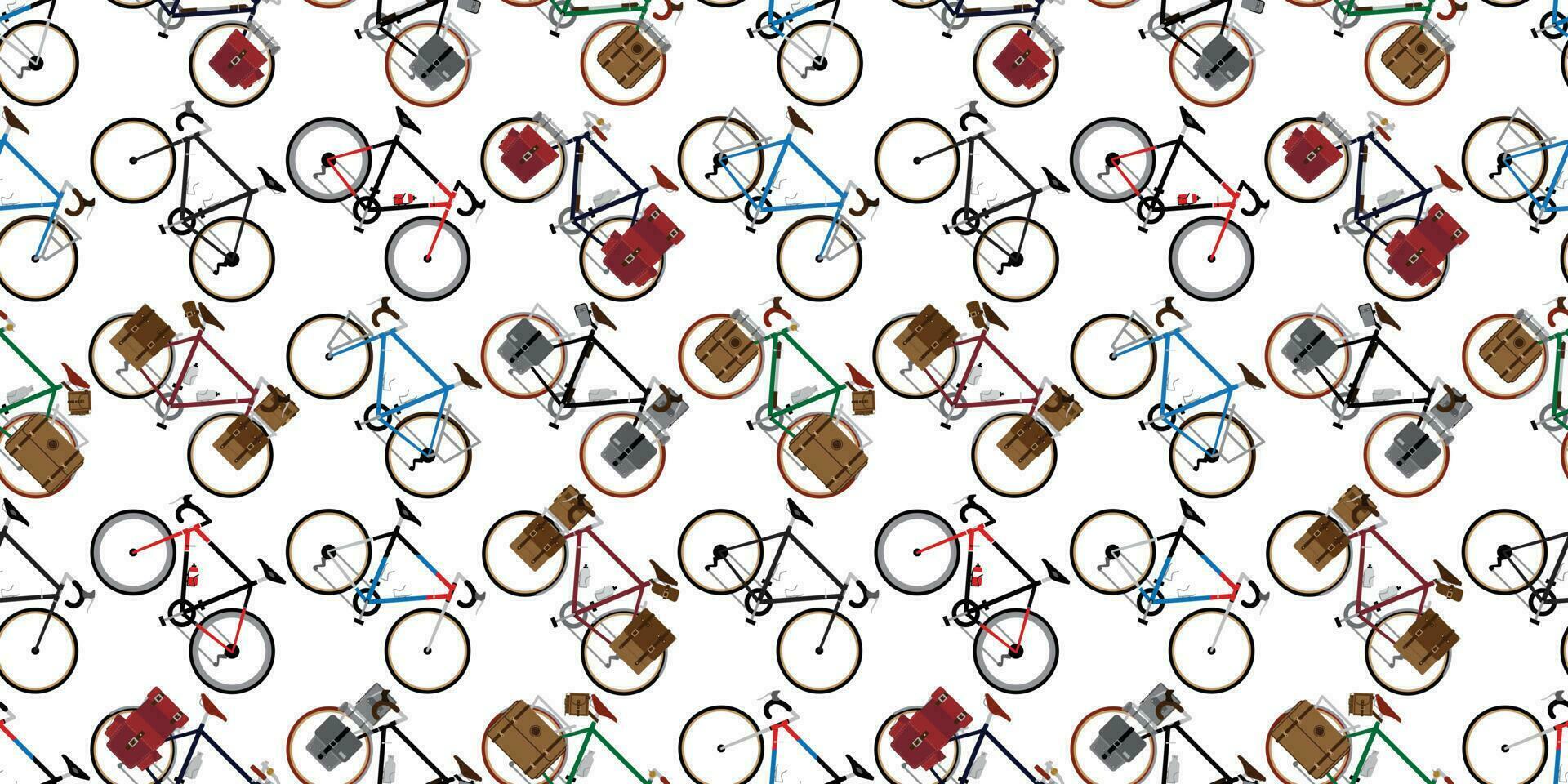 bicicleta desatado padronizar vetor ciclismo isolado vintage fundo repetir papel de parede ilustração gráfico