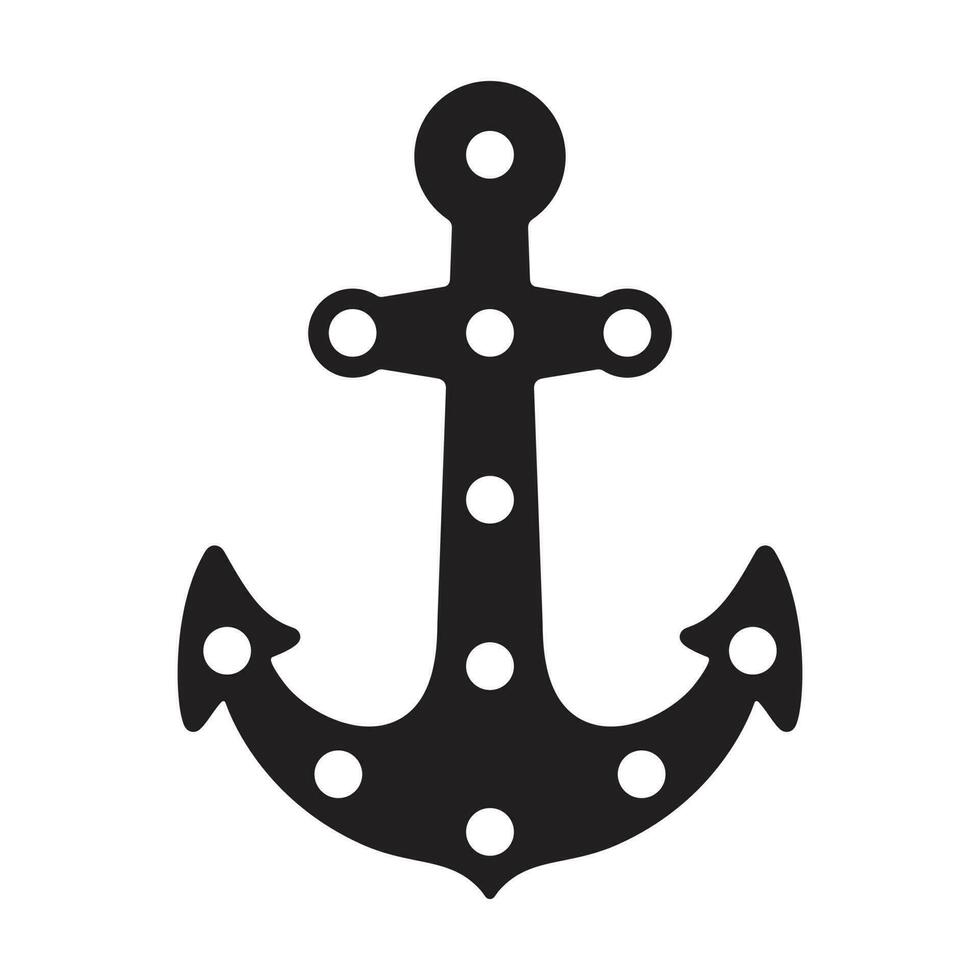 âncora vetor ícone logotipo barco náutico pirata marítimo leme ilustração símbolo gráfico Projeto clipart