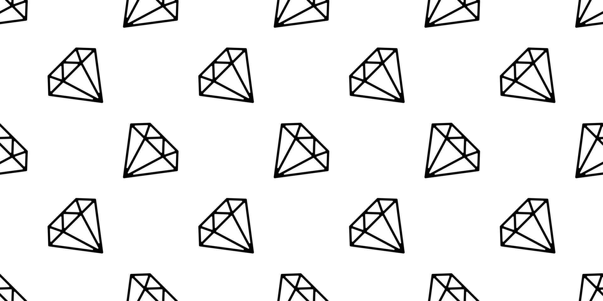 diamante gema desatado padronizar vetor papel de parede ícone isolado fundo