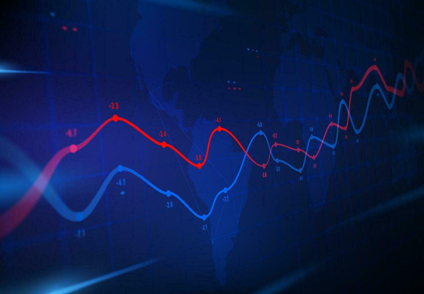 financeiro dados análise, o negócio previsão gráfico vetor