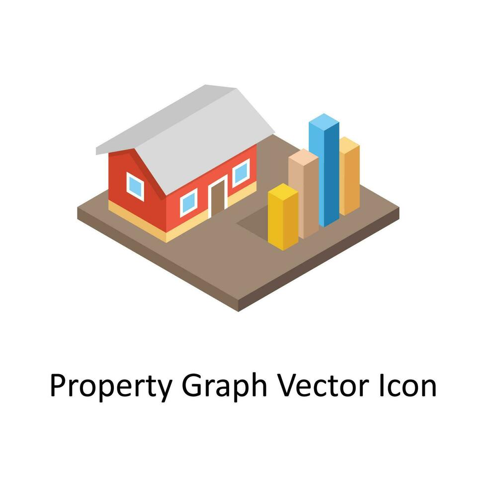 propriedade gráfico isométrico vetor ícone. eps 10