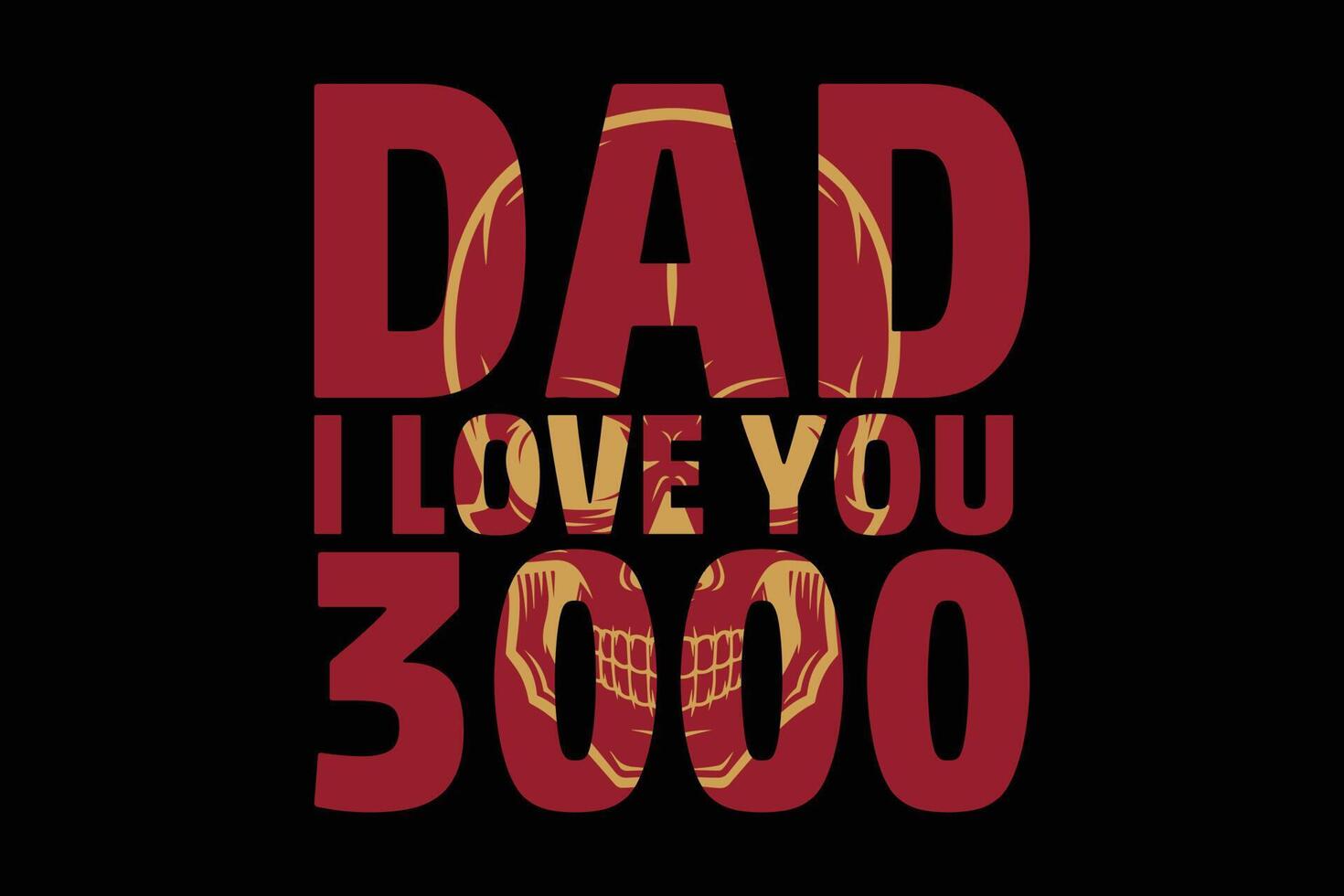 Papai Eu amor você 3000 engraçado do pai dia camiseta Projeto vetor