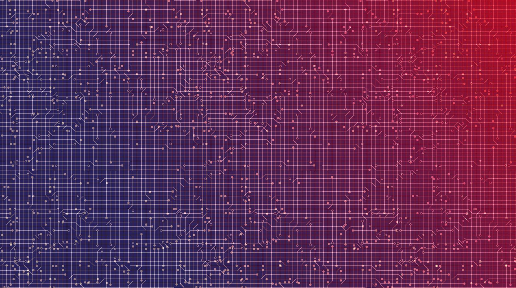 microchip de circuito roxo claro em fundo de tecnologia vetor