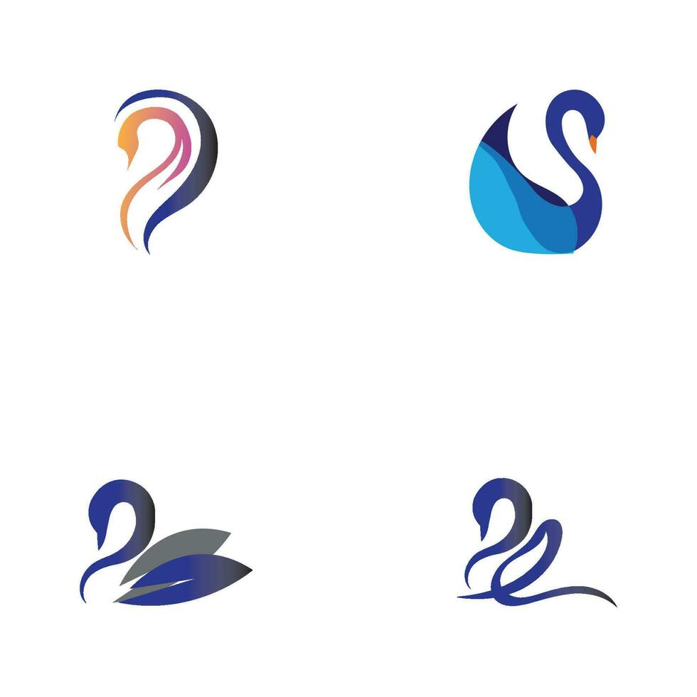 cisne logotipo e símbolo vetor