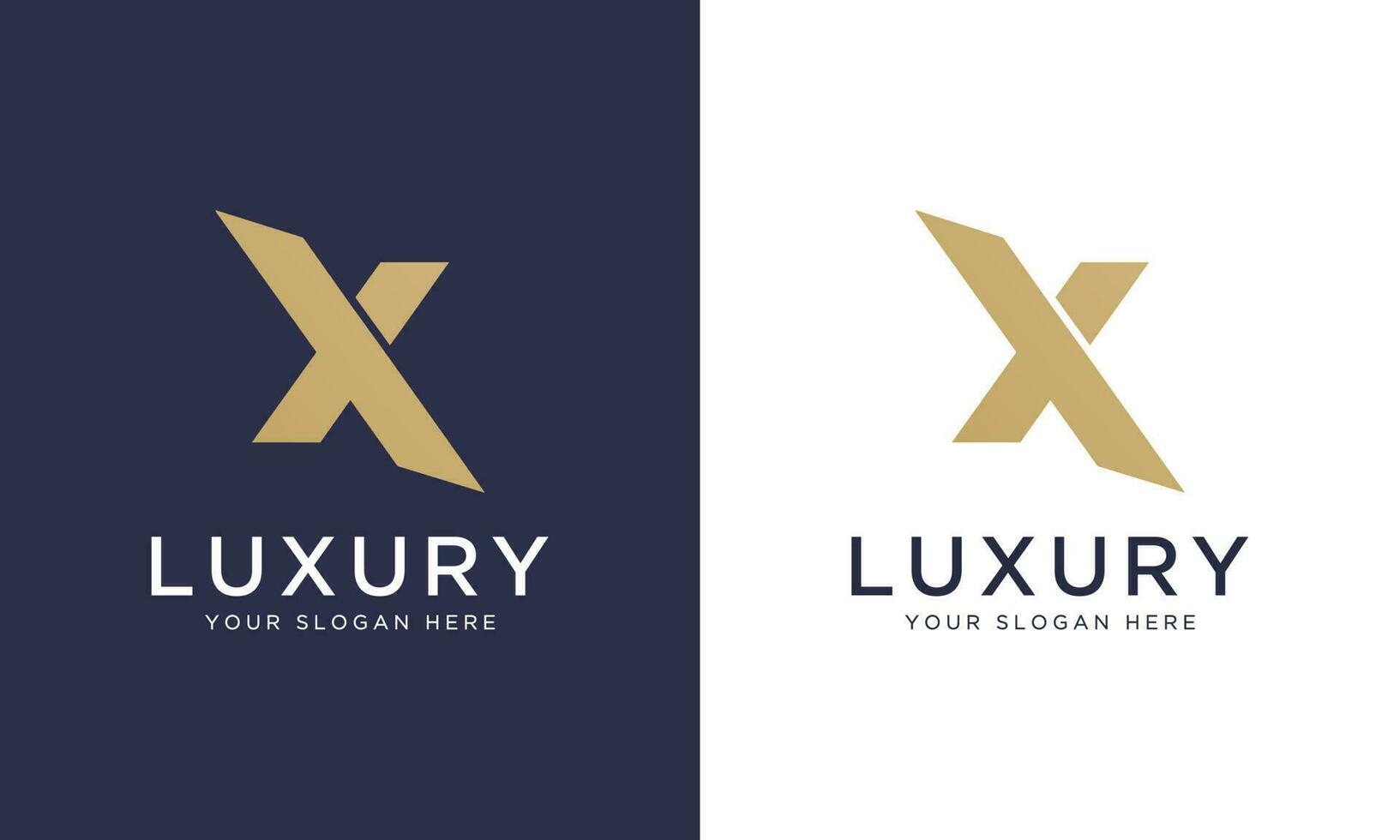 real Prêmio carta x logotipo Projeto vetor modelo dentro ouro cor. lindo logótipo Projeto para luxo companhia branding.