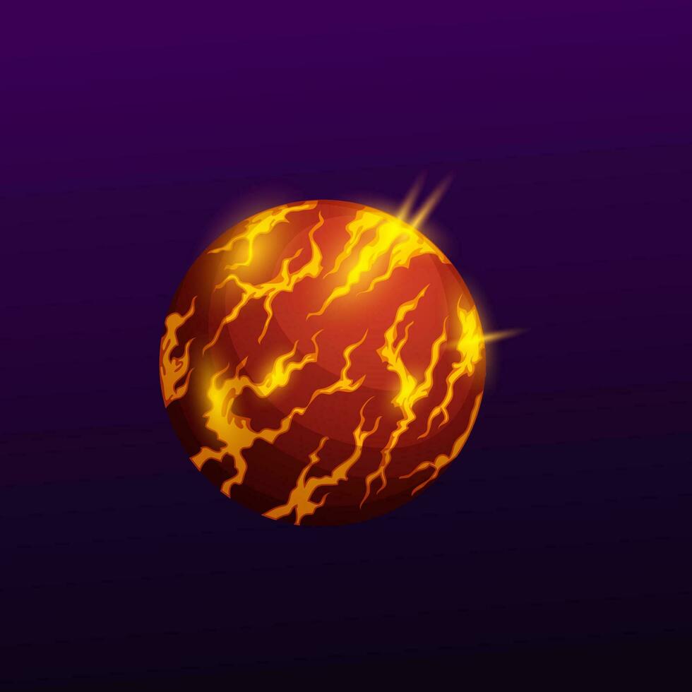 flamejante esfera, queimando planeta bola, quente globo vetor