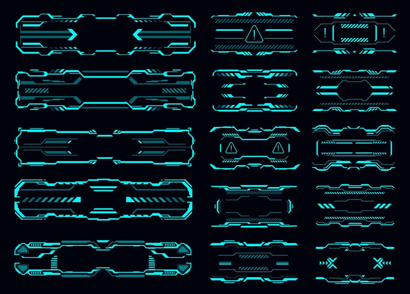 hud interface néon quadro, Armação fronteiras, informação caixa sinais vetor