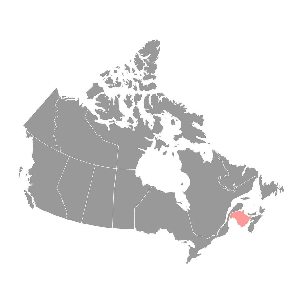 Novo Brunswick mapa, província do Canadá. vetor ilustração.