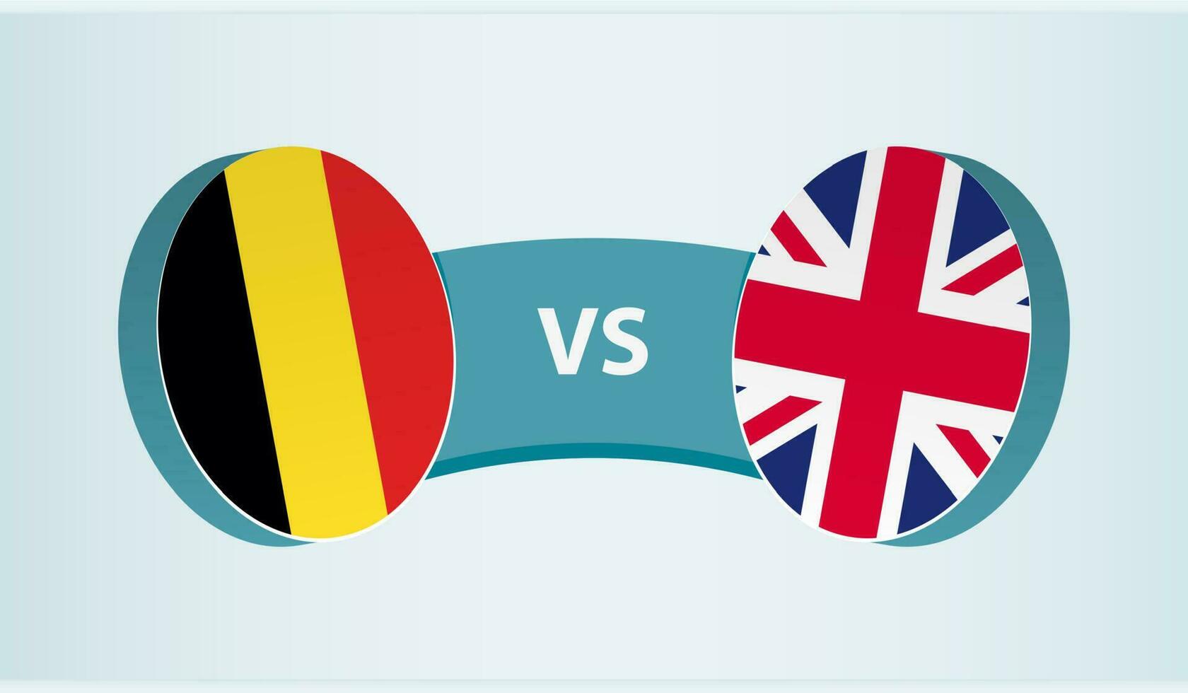 Bélgica versus Unidos reino, equipe Esportes concorrência conceito. vetor