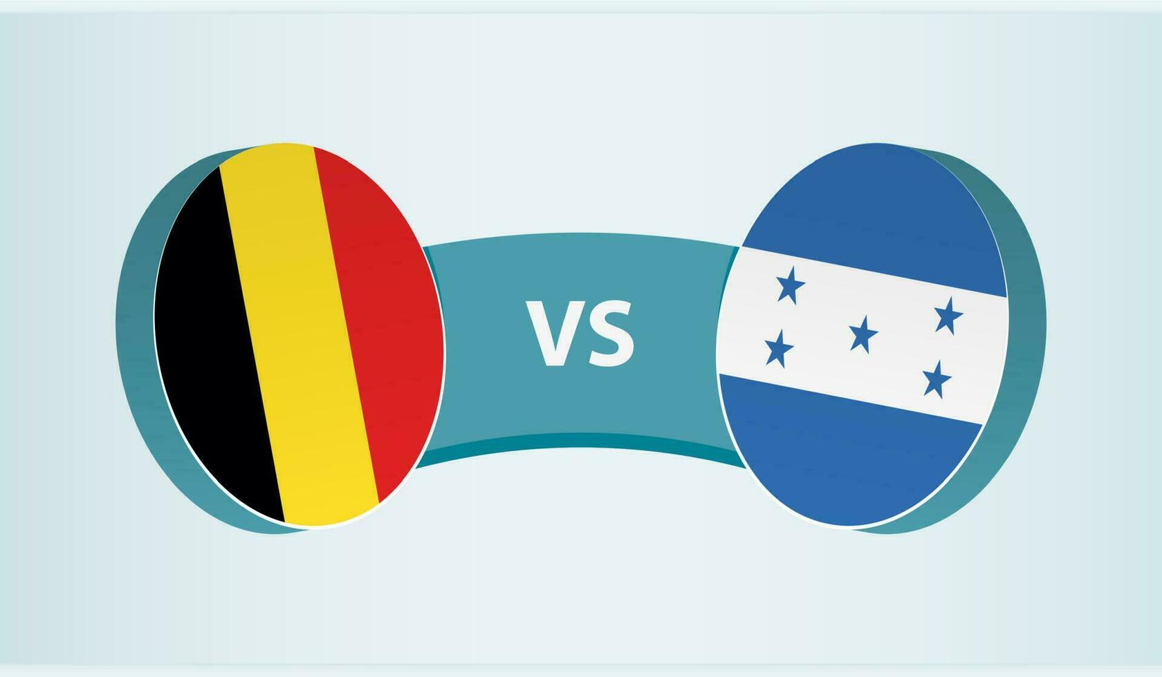 Bélgica versus Honduras, equipe Esportes concorrência conceito. vetor