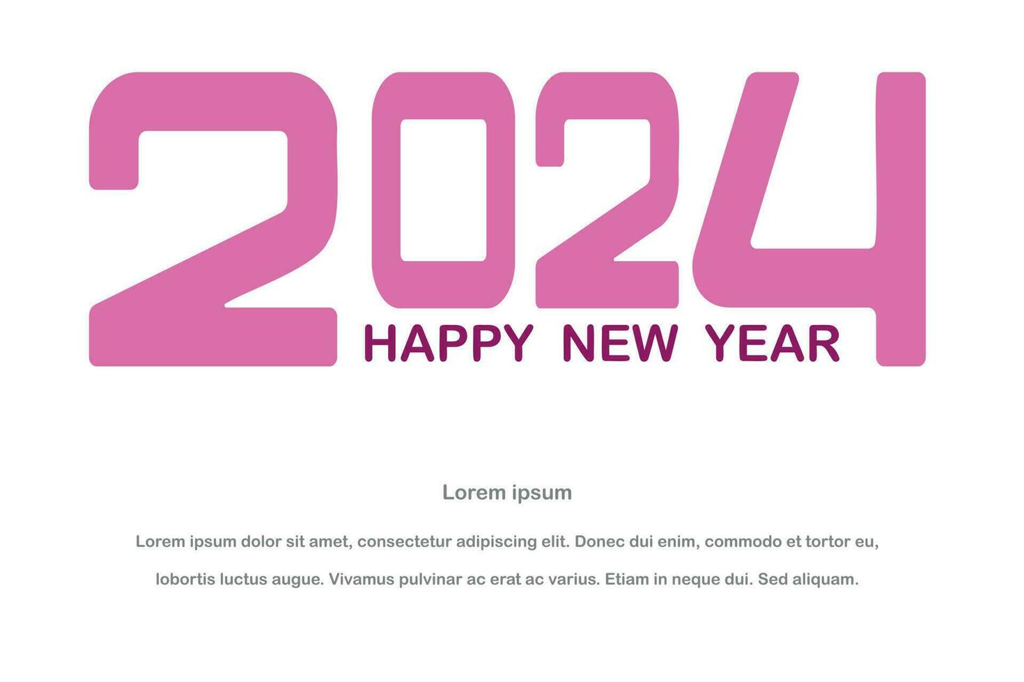 moderno Projeto 2024, 2024 número logotipo projeto, feliz Novo ano 2024, isolado dentro doce cor Projeto modelo. vetor