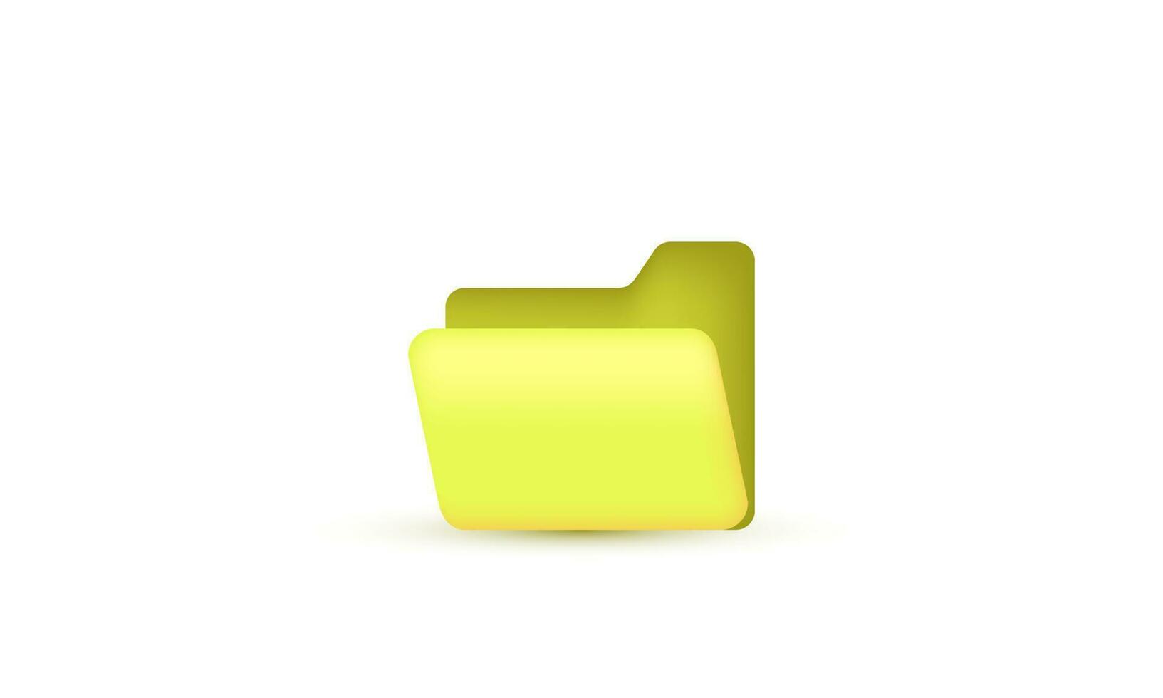 ilustração criativo moderno ícone amarelo pasta símbolos elementos isolado em fundo vetor